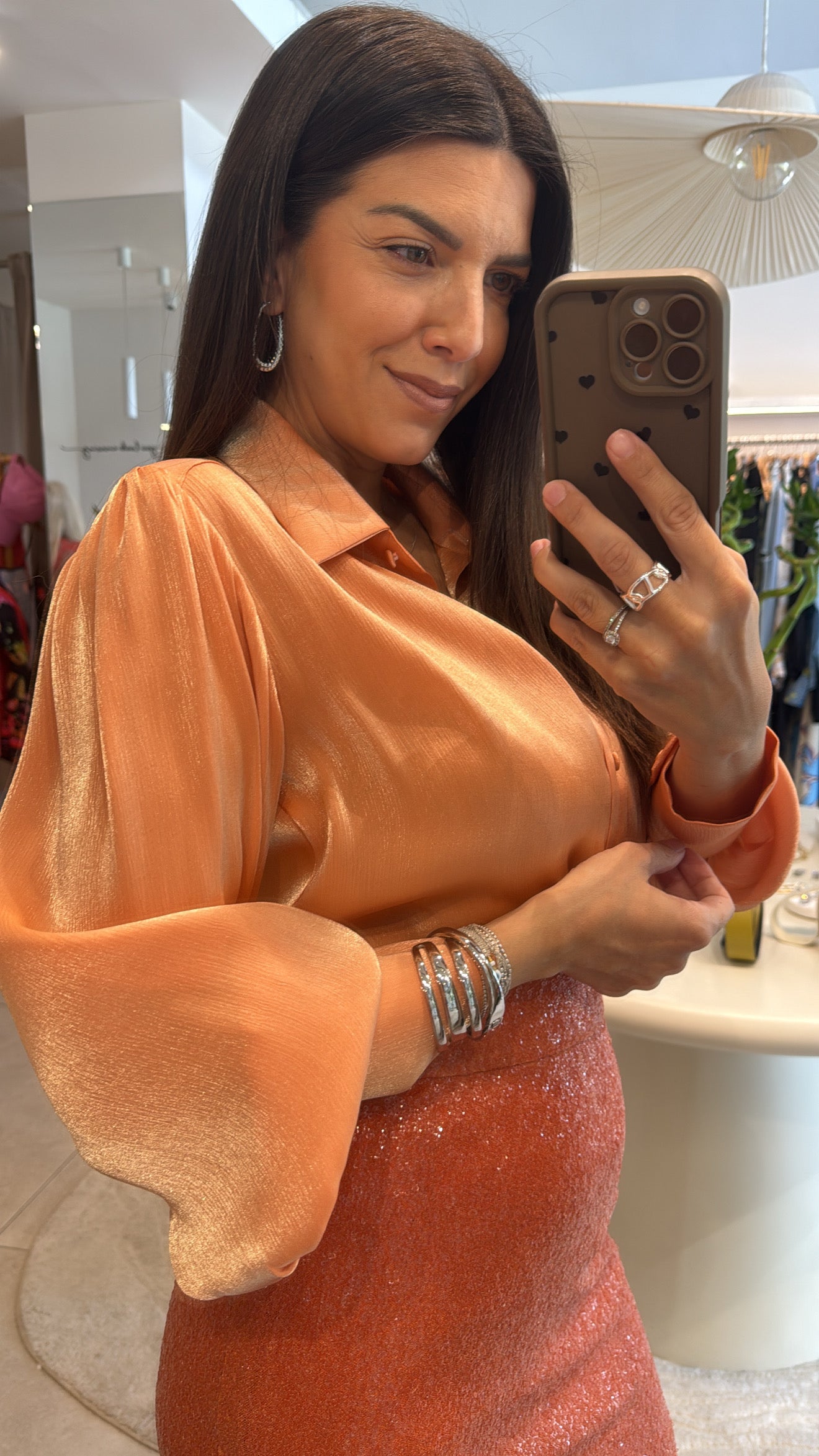 SILKY PEACH SHIRT