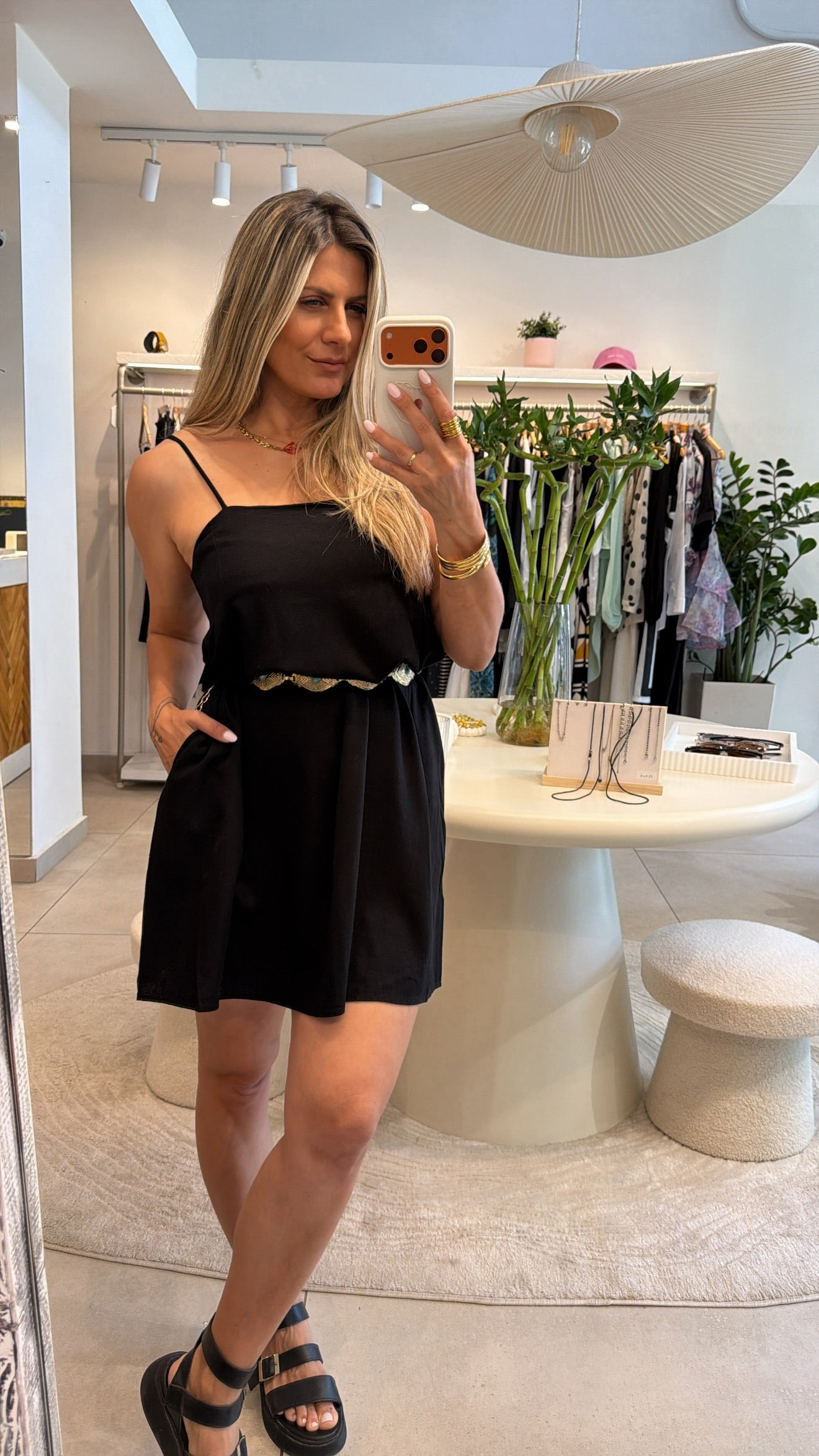 AMELIA BLACK MINI DRESS