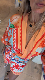 CITRUS MINI WRAP DRESS