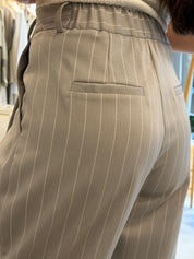 GREY PINSTRIPE PANTS