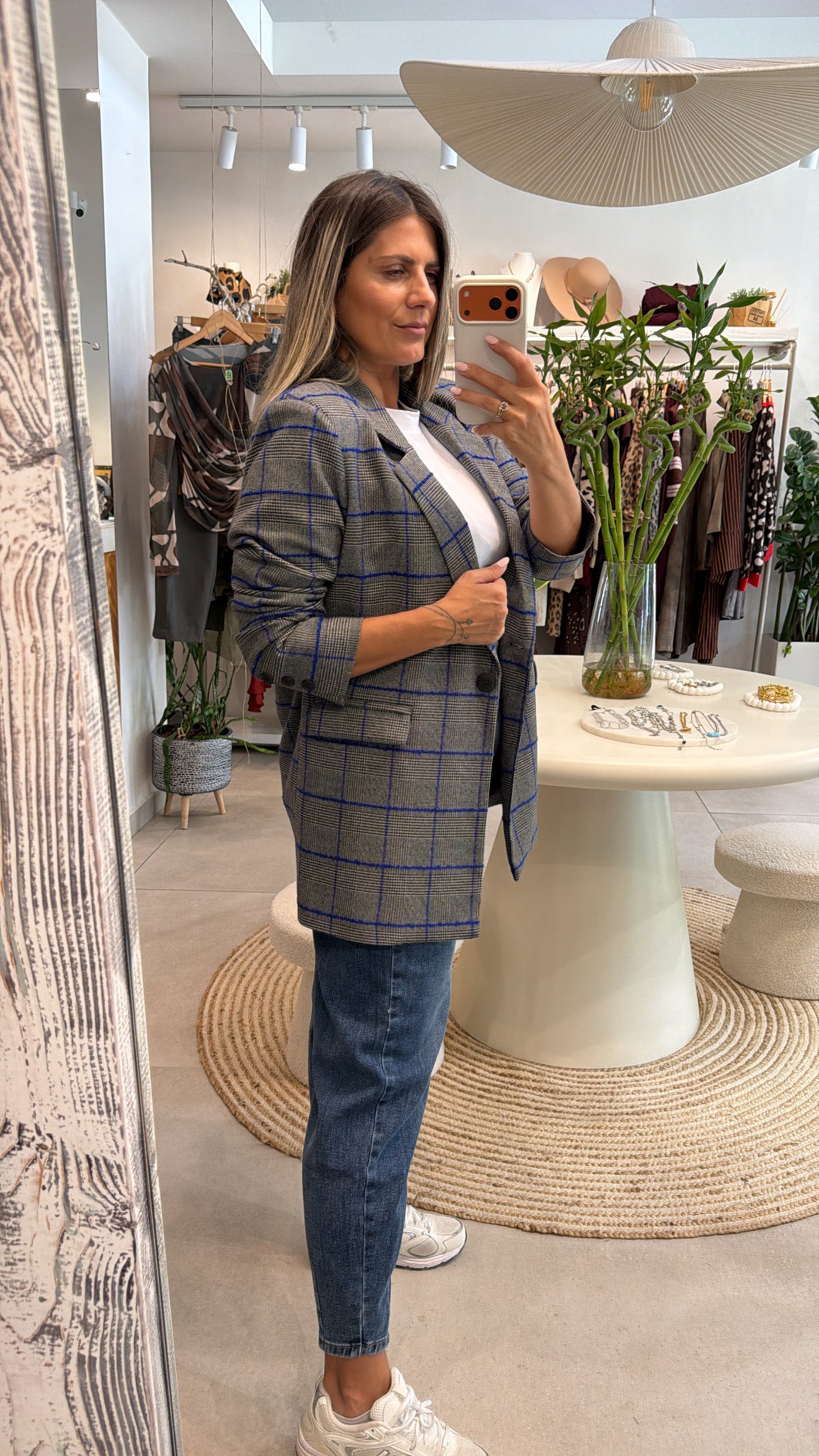 BLAINE BLUE GRID BLAZER