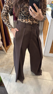 CHOCO TAILORED WIDE LEG TROUSERS