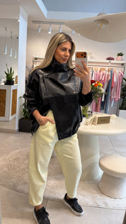 SOFT EDGE BLACK ECO LEATHER JACKET
