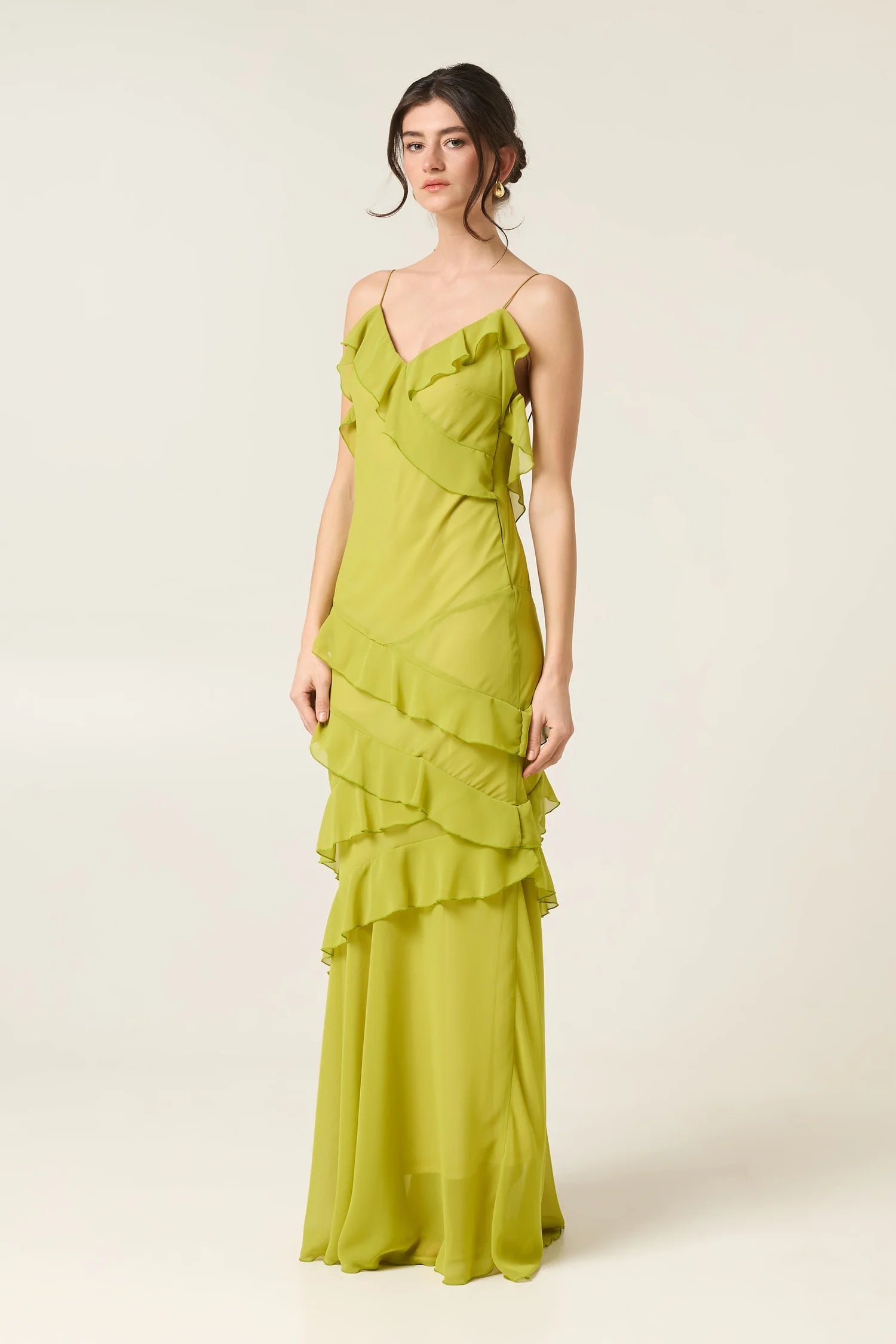 ESTELLE MAXI DRESS WITH RUFFLES