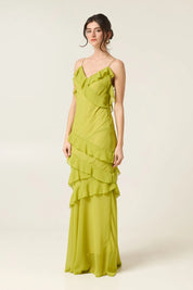 ESTELLE MAXI DRESS WITH RUFFLES