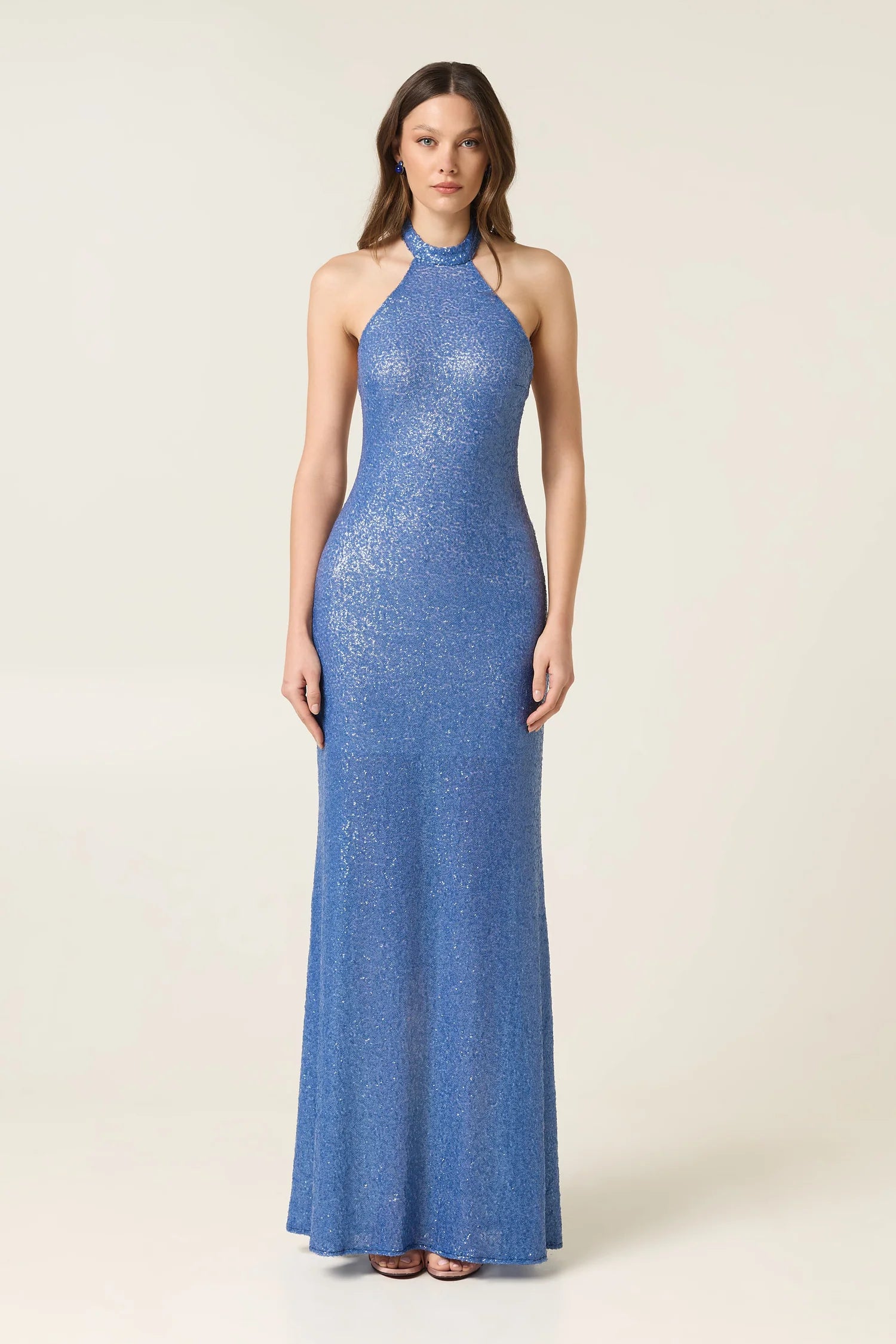 RIVIERA SPARKLE MAXI SEQUINED DRESS