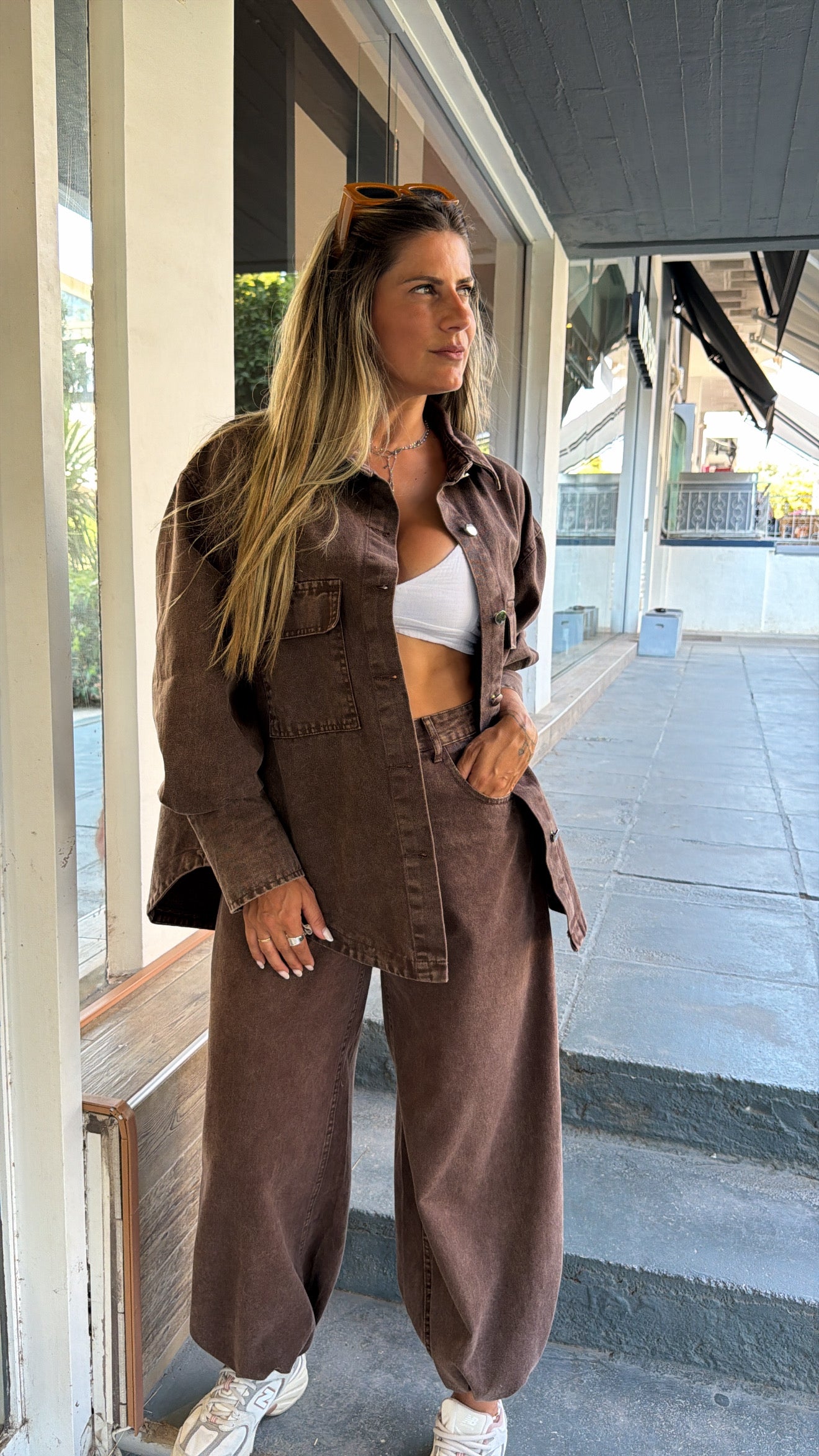 AYRA CHOCOLATE JEAN SET