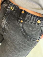 GREY RELAXED WIDE LEG JEANS