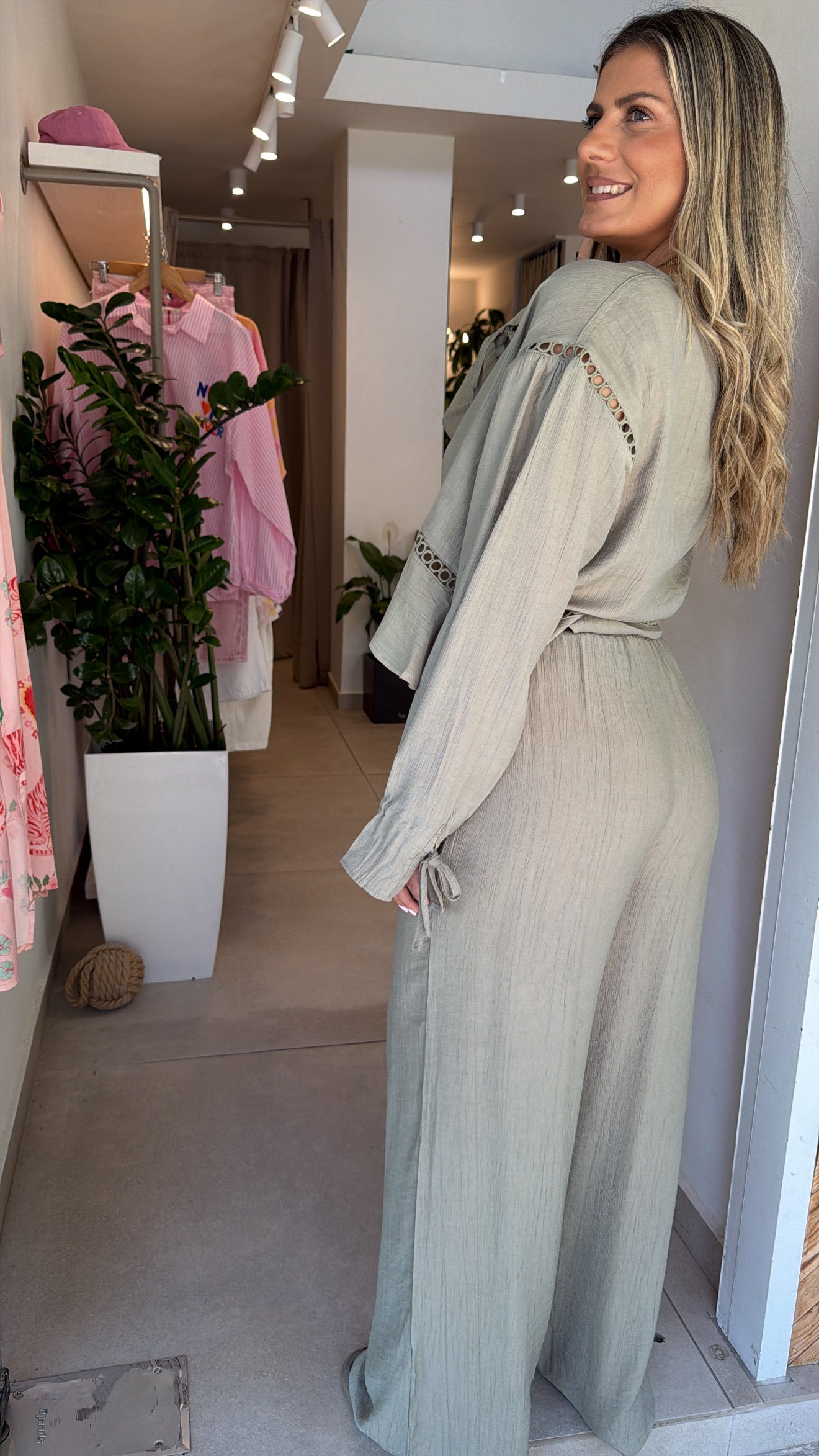 OLIVE COTTON BOHEME SET