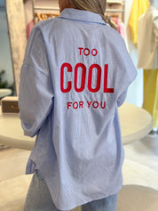 TOO COOL OVERSIZED STRIPE SHIRT