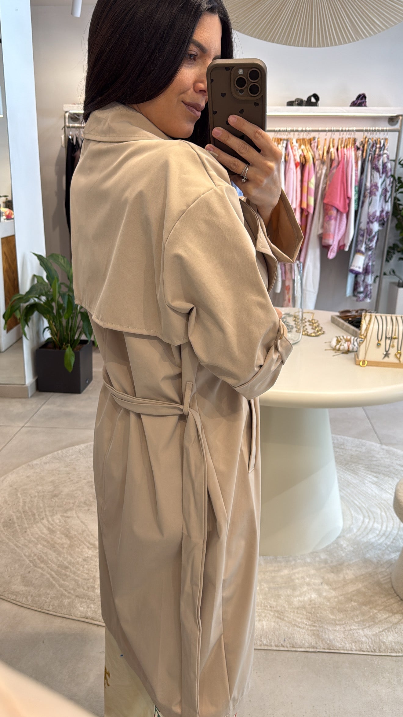 SOFT SAND TRENCH COAT