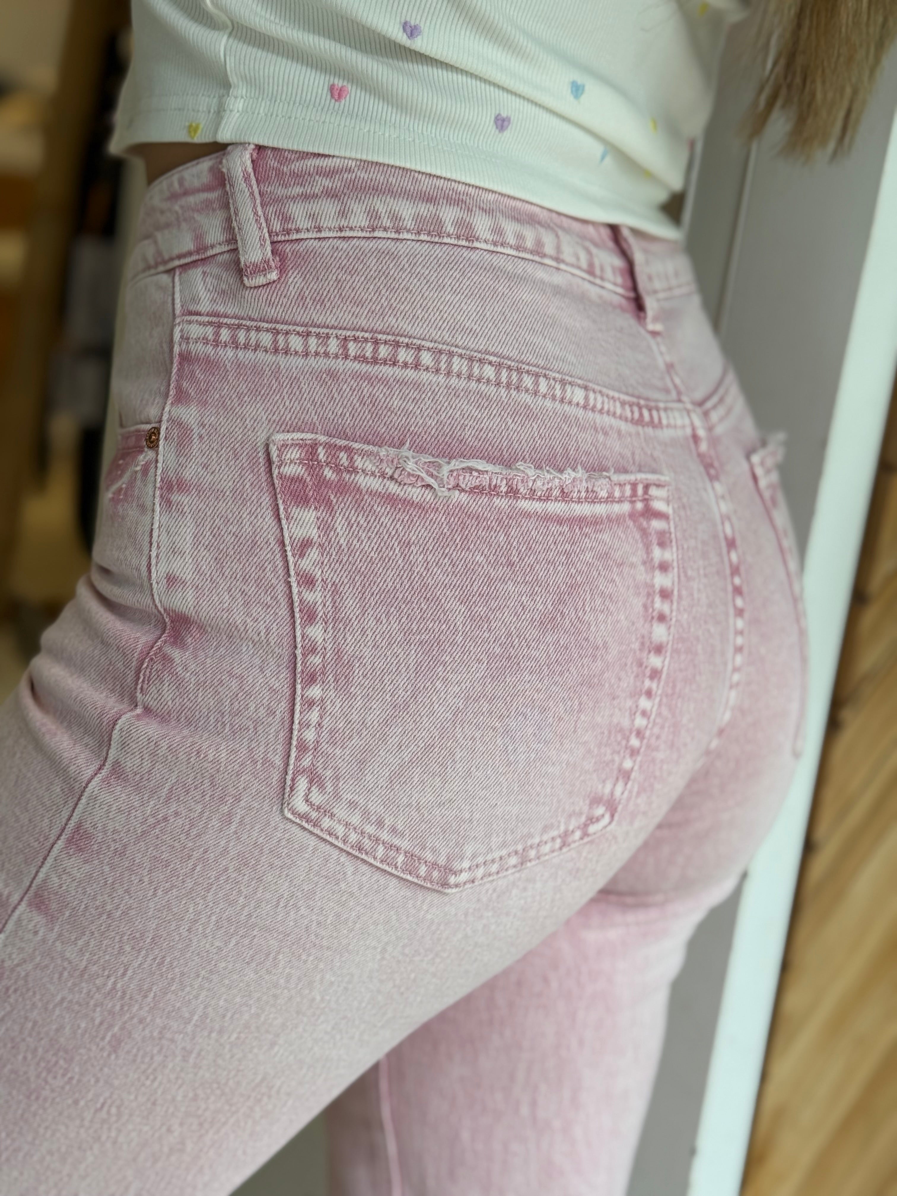 SWEET PINK STRAIGHT JEANS