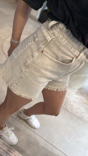 DENIM RAW EDGE SHORTS