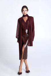 COCOA CROCO MIDI SKIRT 