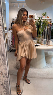 BEIGE CORSET SKORT DRESS
