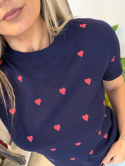 SWEETHEART BLUE KNIT TOP