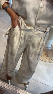 BEIGE MARBLED PRINT SET