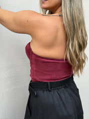 DAHLIA BURGUNDY CORSET