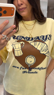 BUTTER YELLOW BRUNCH TEE