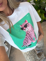 PINK LEOPARD TEE