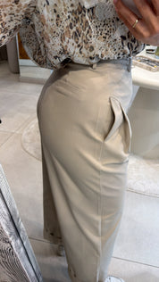 SAND TAILORED WIDE-LEG PANTS