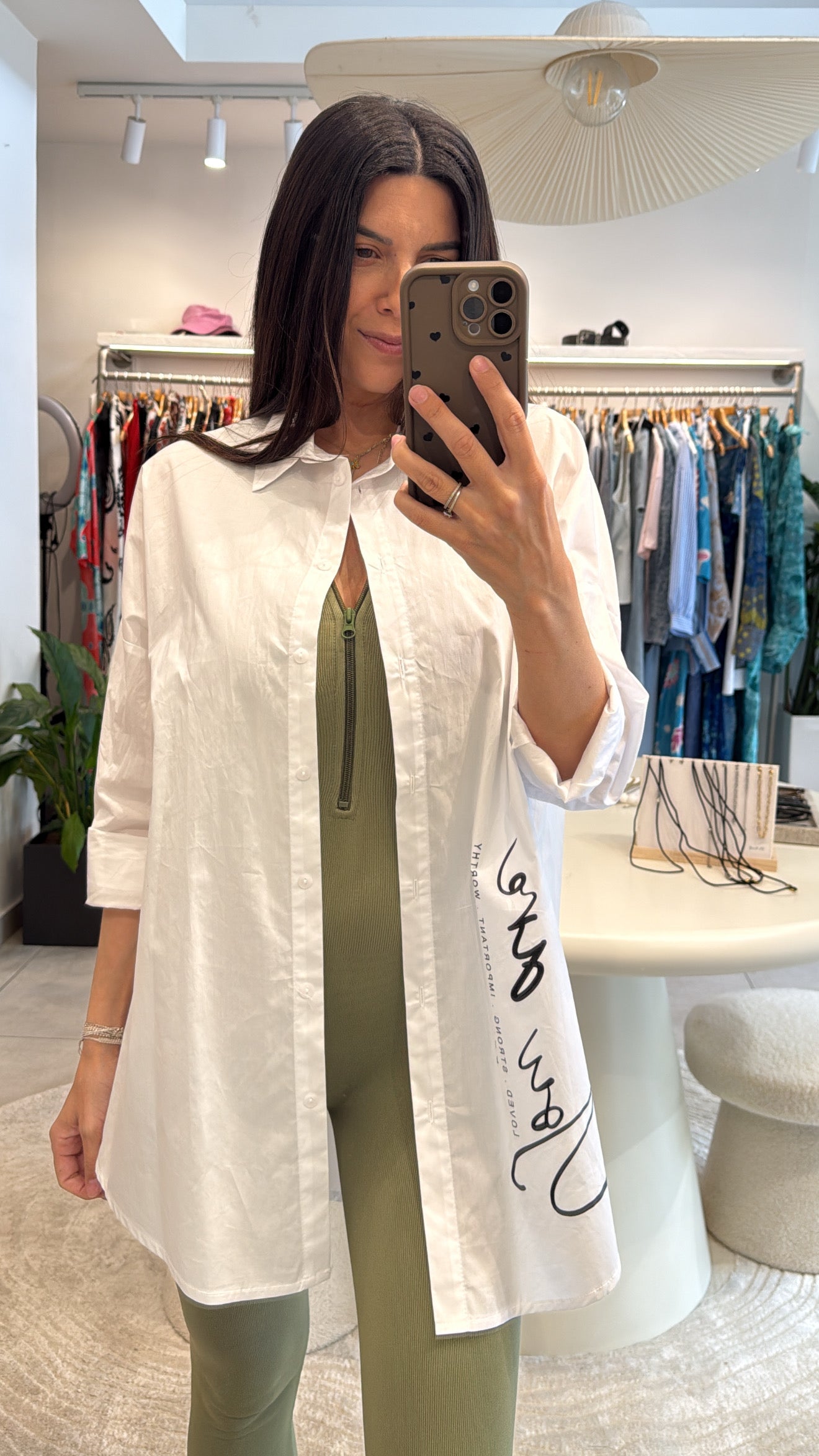WHITE POPLIN OVERSIZED SIZE