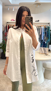 WHITE POPLIN OVERSIZED SIZE