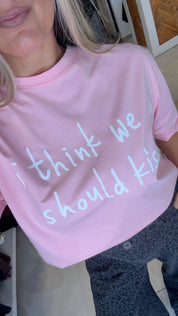 PINK KISS COTTON T-SHIRT
