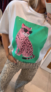 PINK LEOPARD TEE