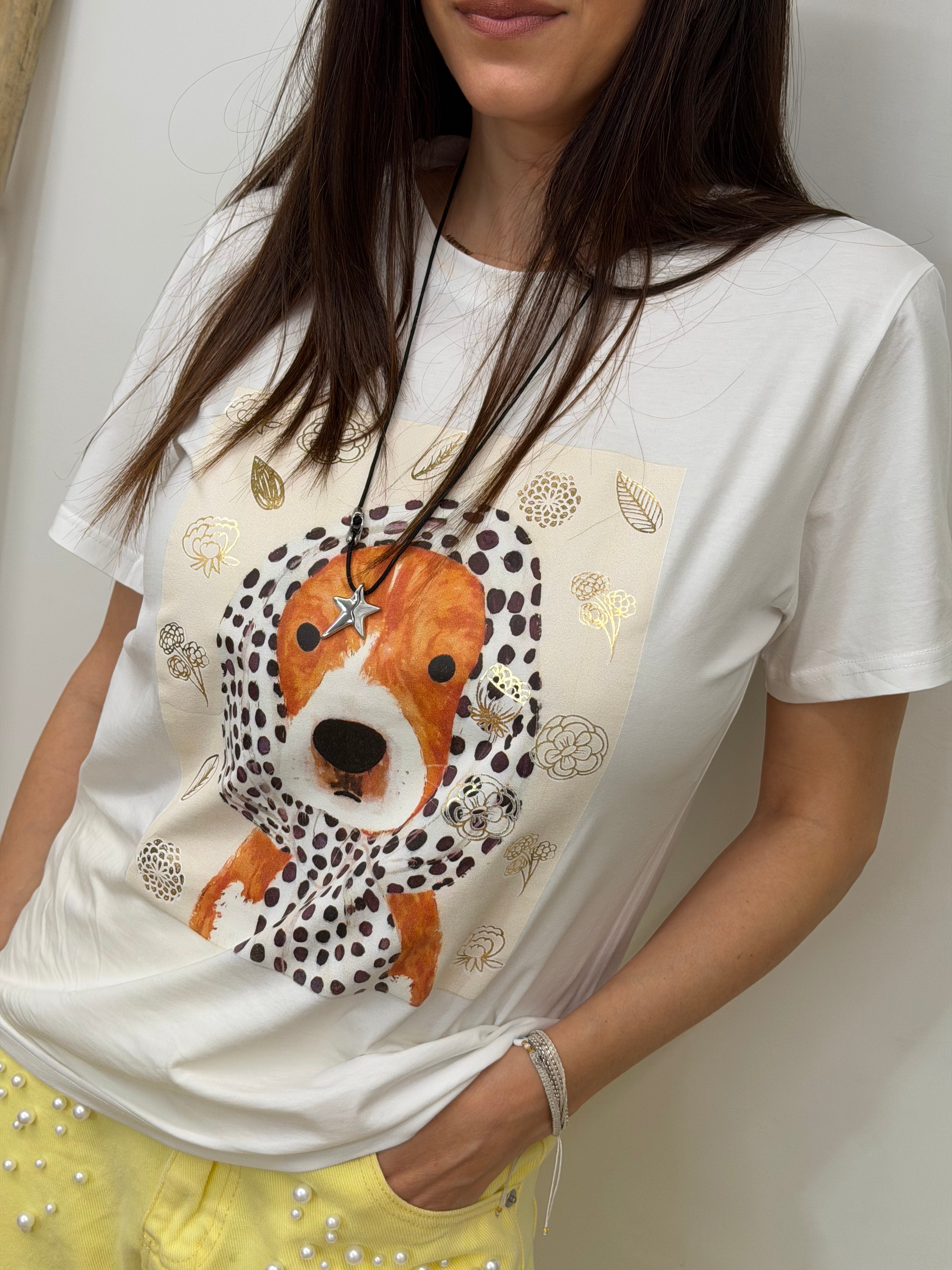 PUPPY BLOOM COTTON TSHIRT