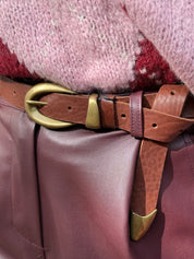 RUSTIC BROWN LEATHER BELT