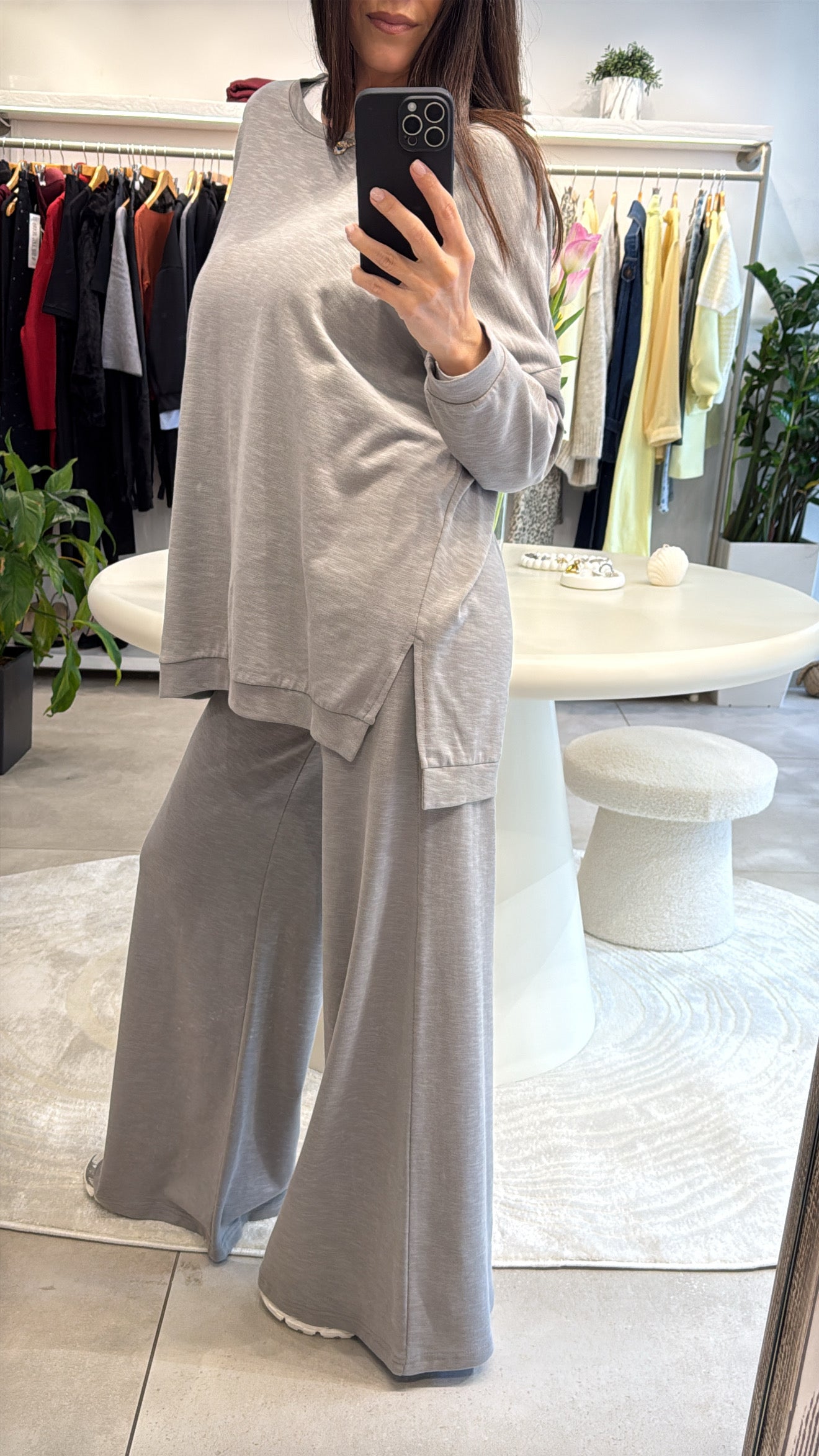 COMFORT OFF GREY COTTON SET