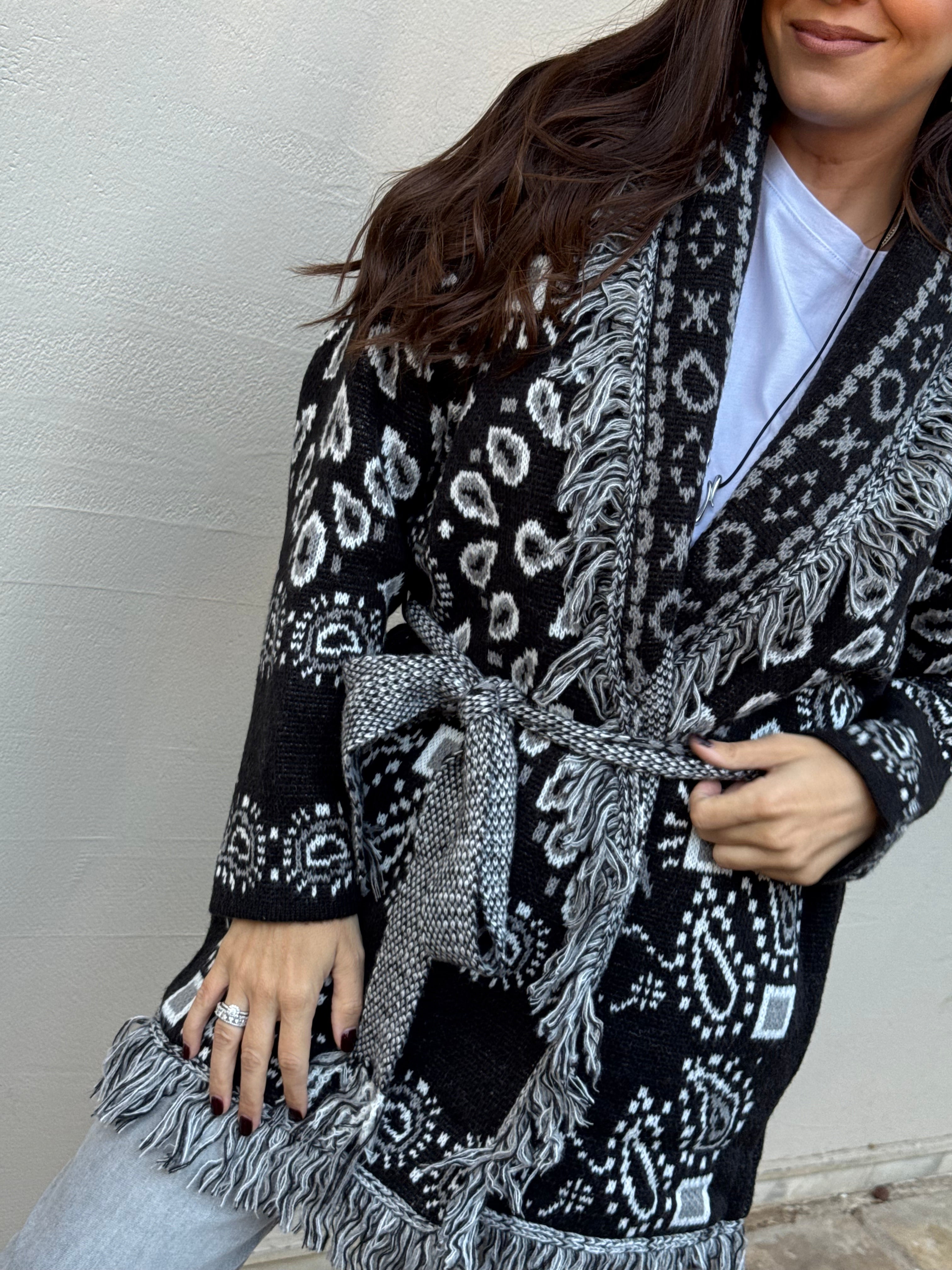 BLACK NOMAD SOFT KNIT CARDIGAN