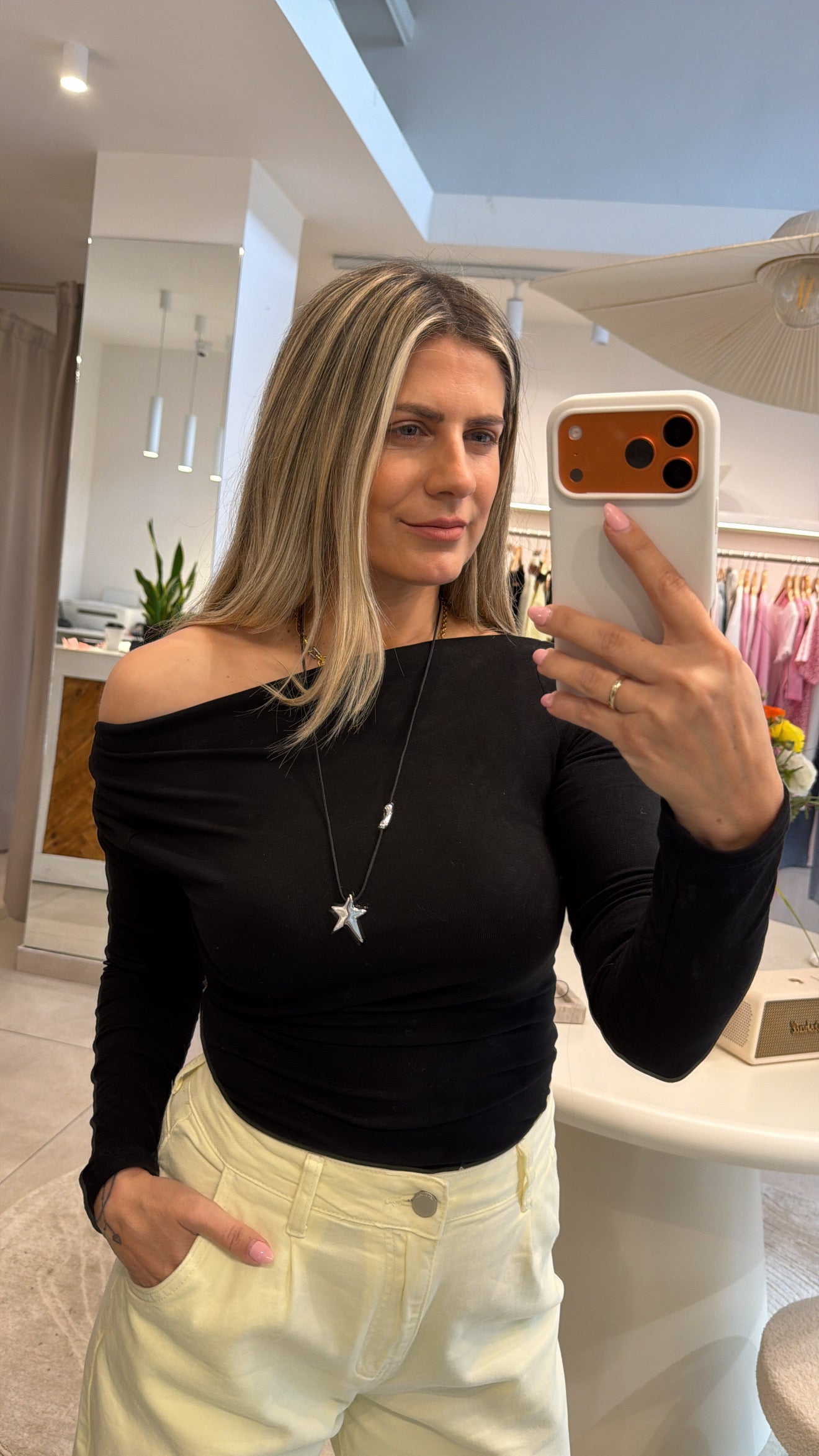 BLACK MULTI-WAY TOP