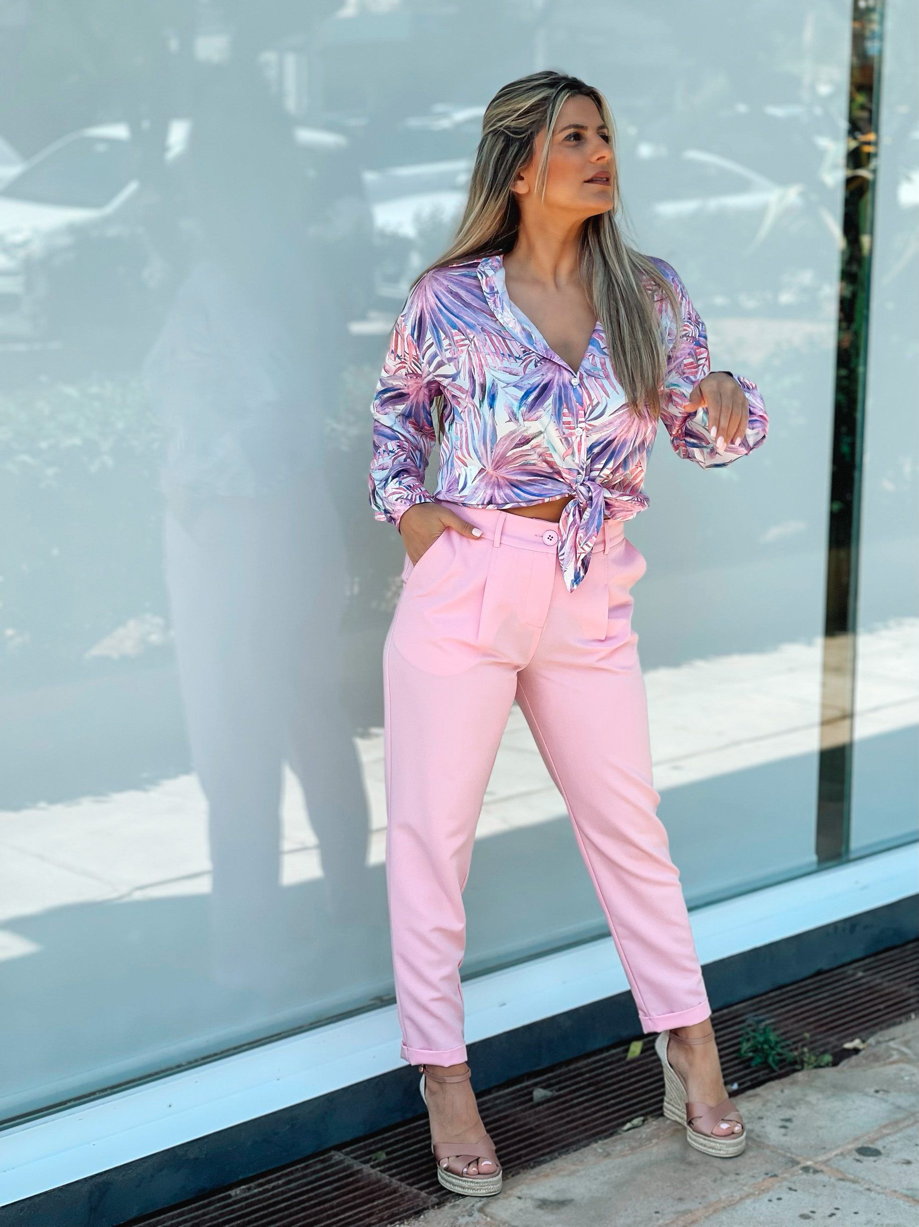 PINK DHALIA TROUSERS