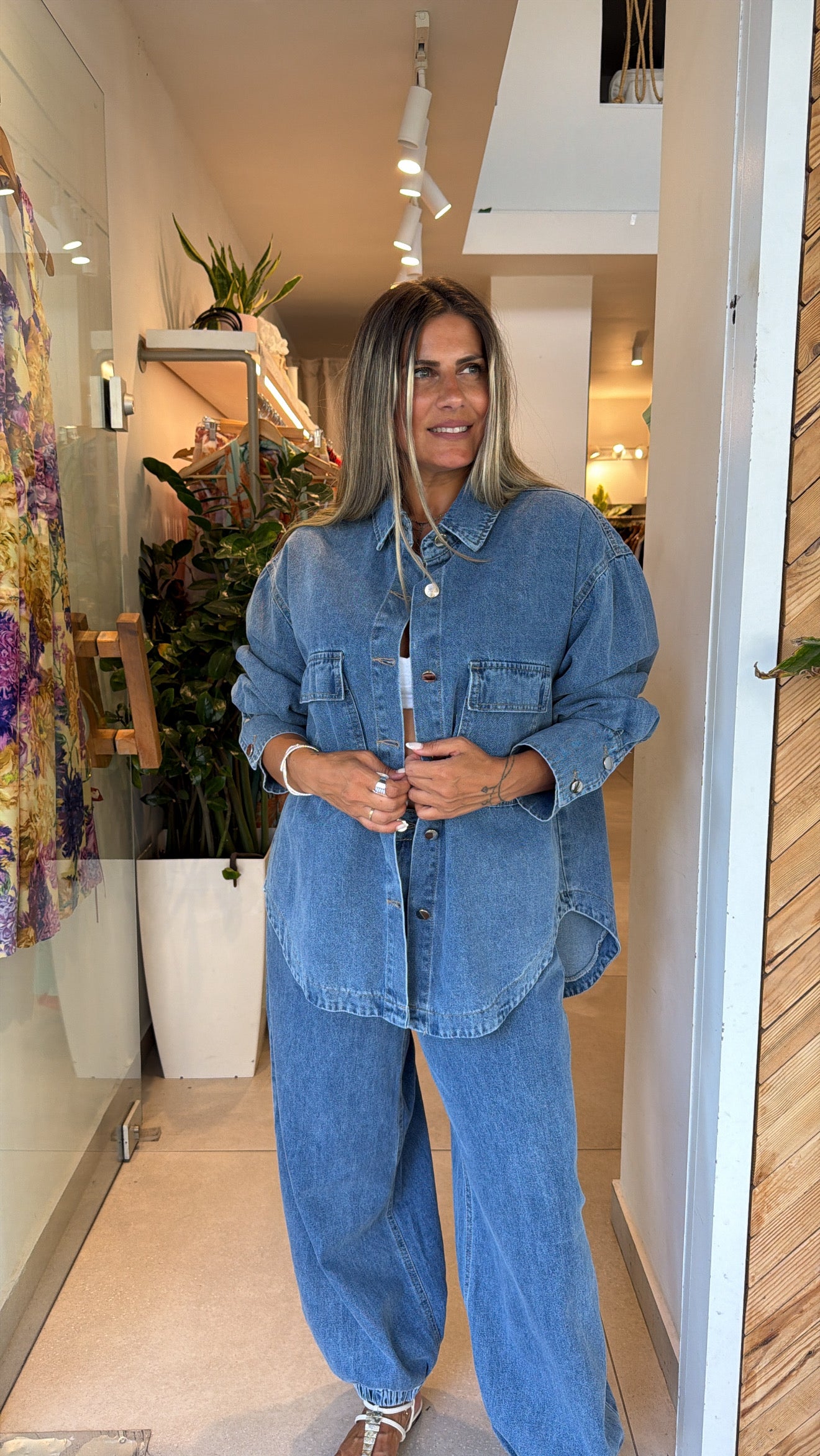 AYRA  BLUE JEAN SET