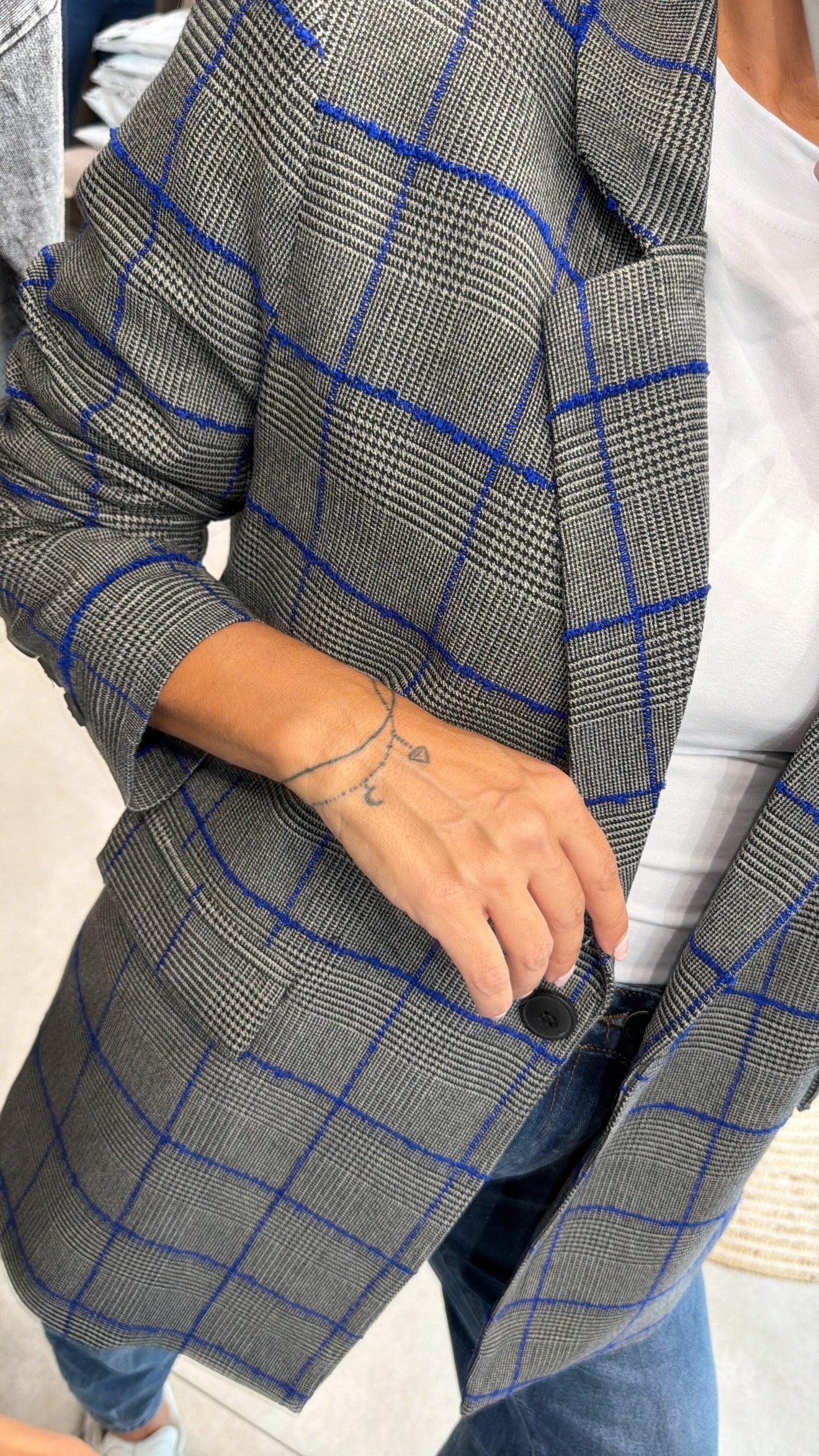 BLAINE BLUE GRID BLAZER