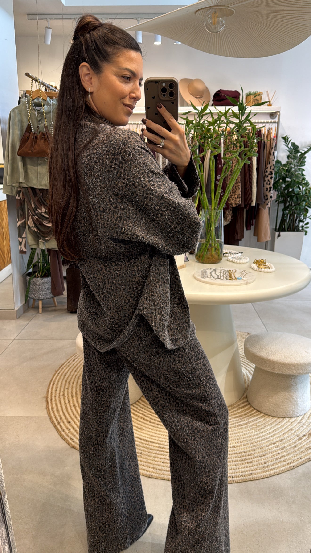 CHARCOAL LEOPARD SET