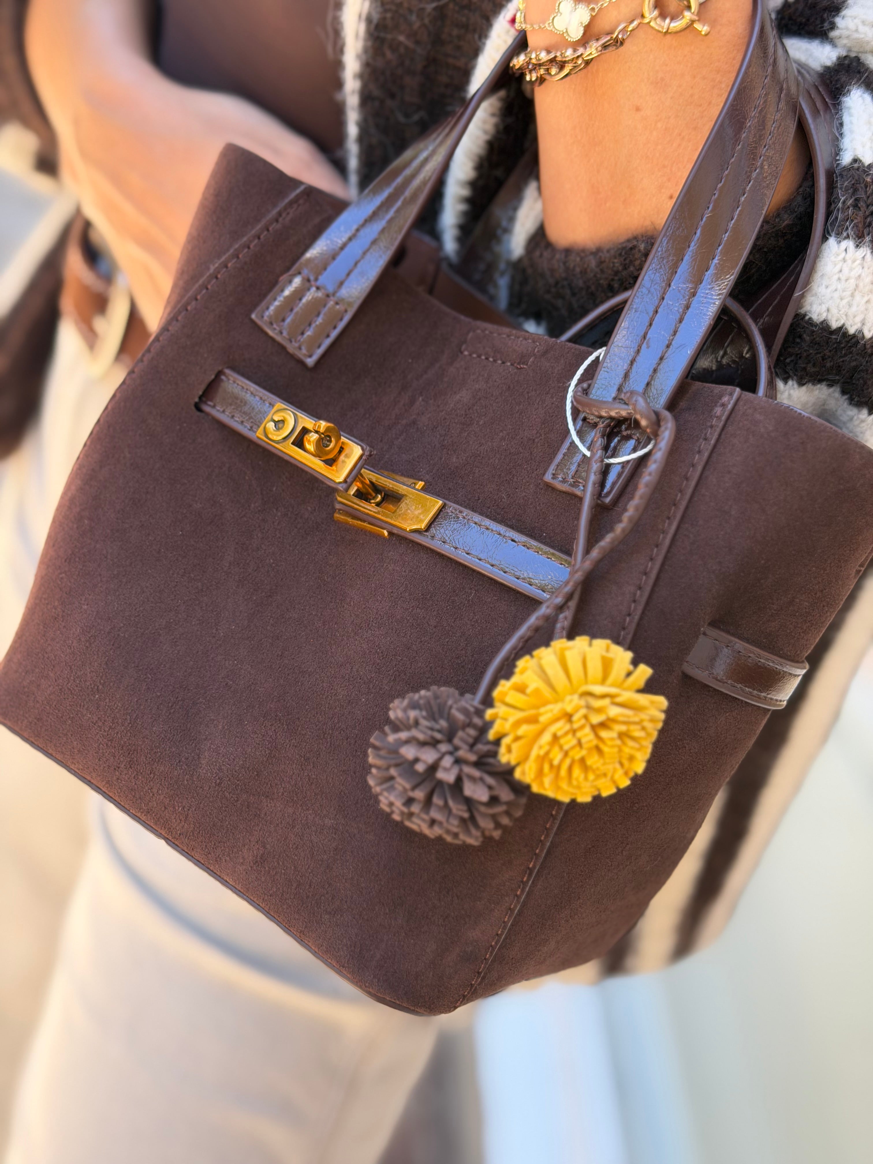 SUEDE MINI TODE BAG