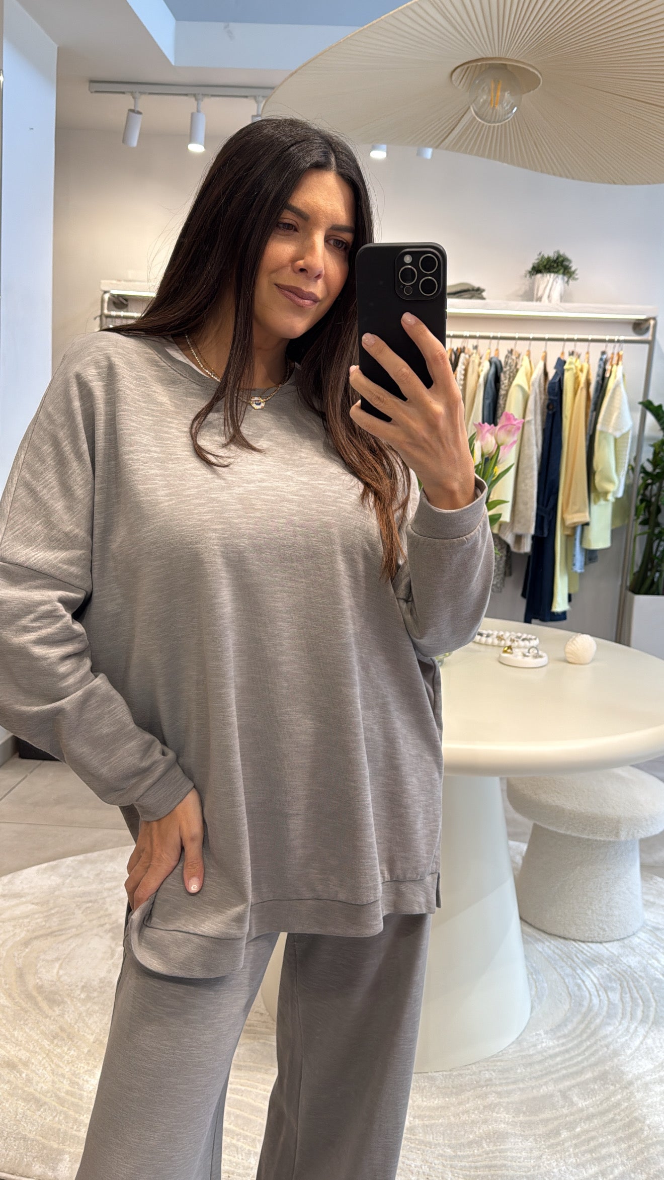 COMFORT OFF GREY COTTON SET