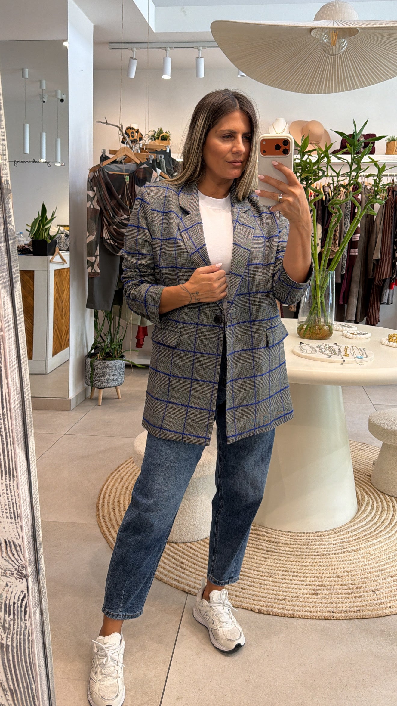 BLAINE BLUE GRID BLAZER