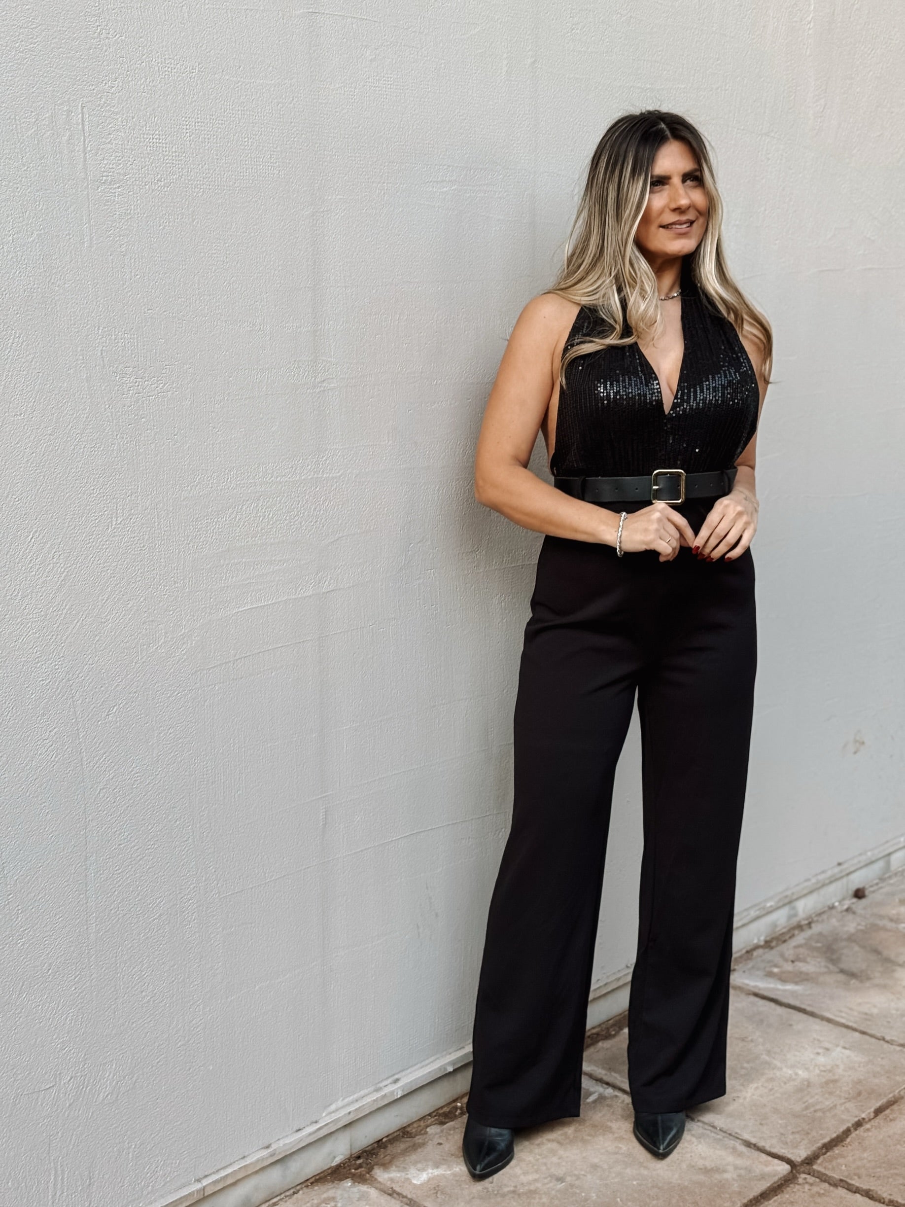 GLAMOUR HALTERNECK JUMPSUIT