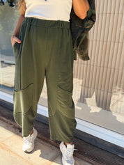 KHAKI BAGGY JOGGER PANTS