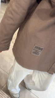 MOCHA DENIM SHIRT JACKET