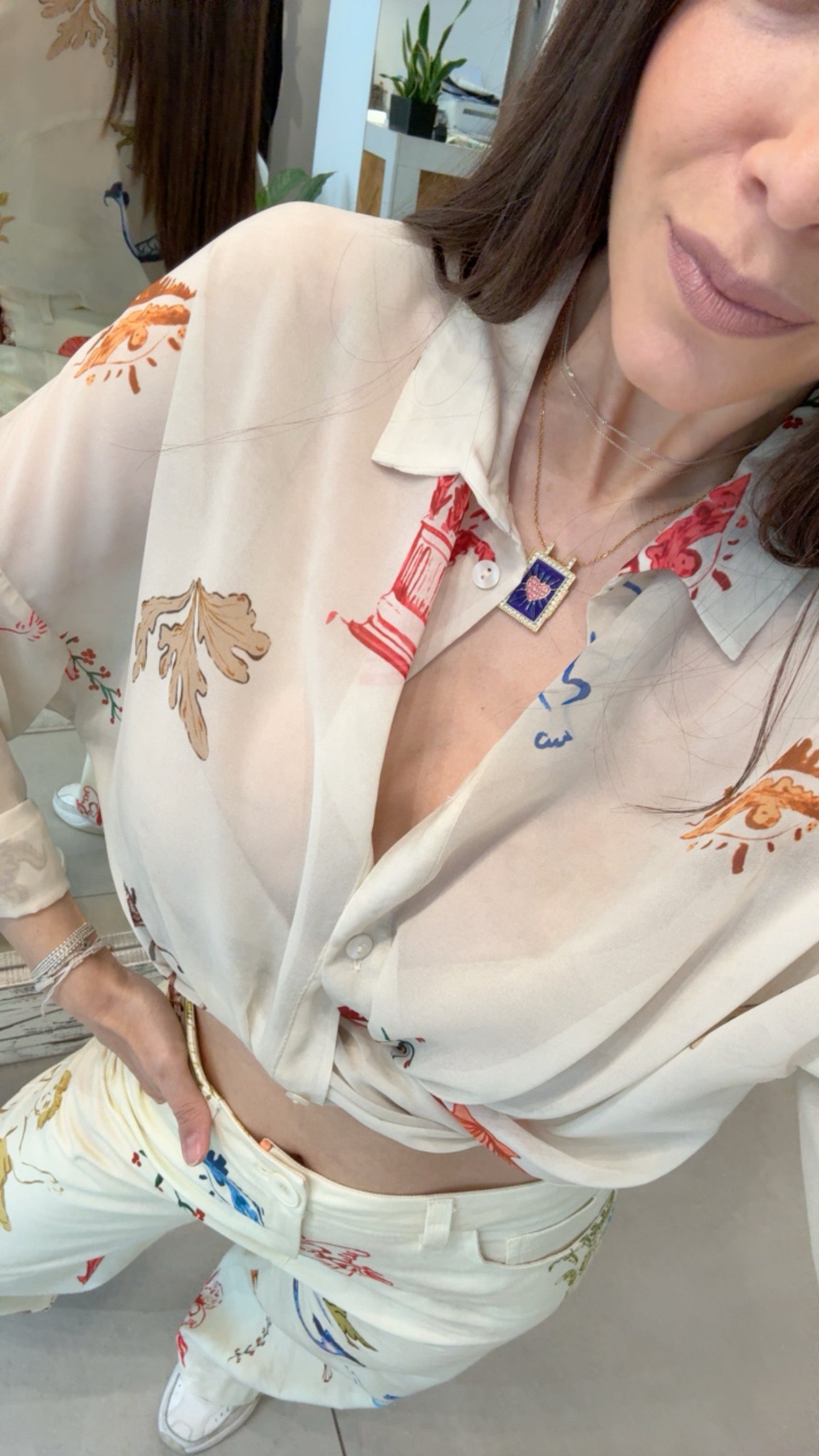 AEGEAN MUSE PRINTED SHIRT