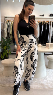 PAISLEY BALLOON HIGH WAIST JEANS