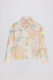 FLORAL MIST DENIM JACKET