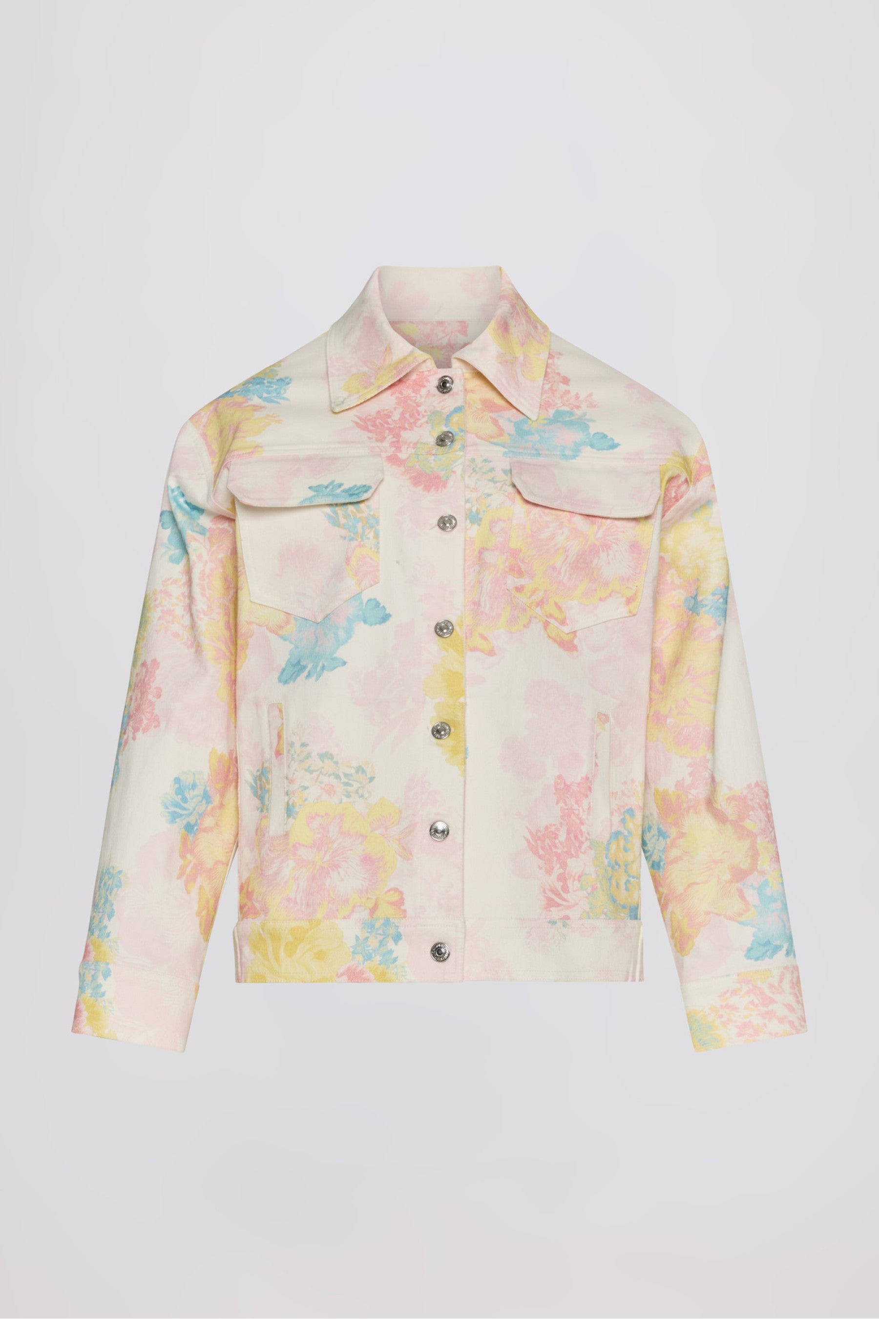 FLORAL MIST DENIM JACKET