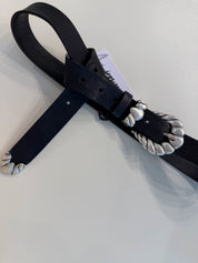 WEST COAST BLACK LEATHER BELT