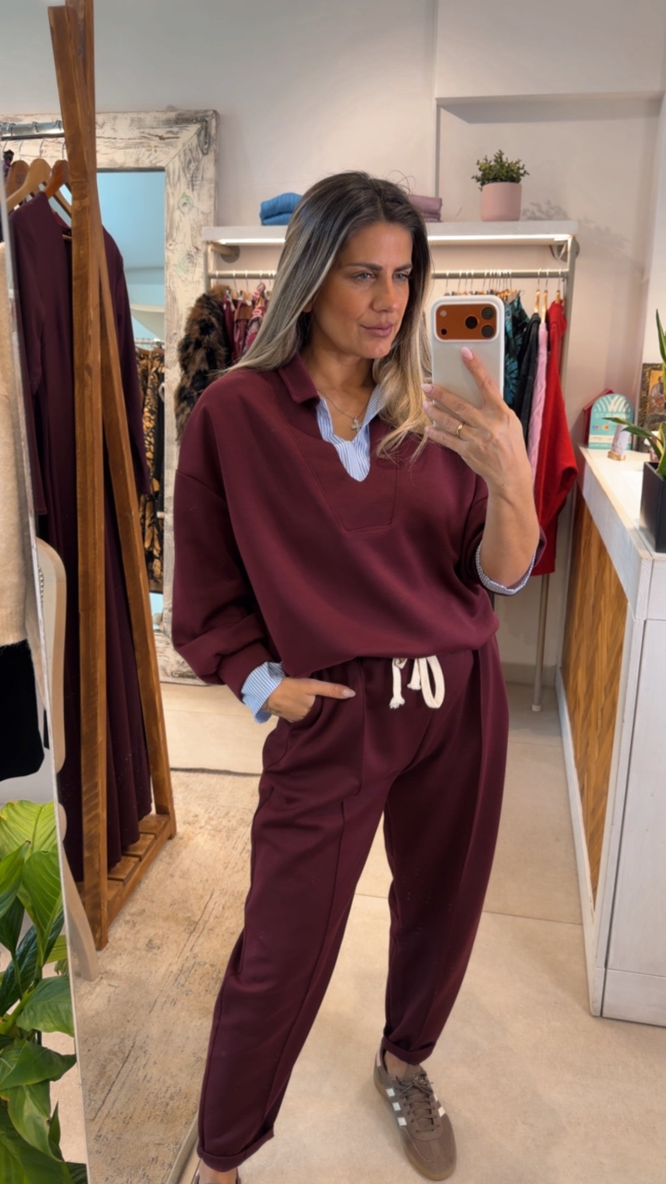 COMFORT POLO BURGUNDY SET